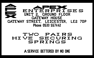 label for "Z" spring packet