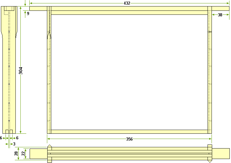 Exra Deep British Standard (14 x 12) Frame Dimensions