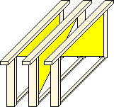 Frames showing diagonal cut foundation in alternating directions