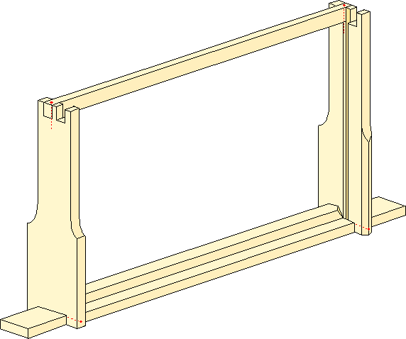 Part assembled frame