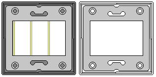 Drawing showing sticky tape positions on slide mount