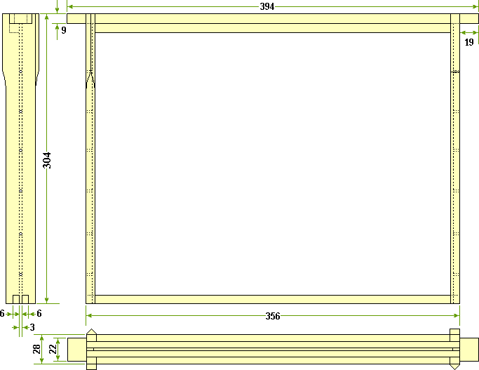 Deep British Standard (14 x 12) Smith Frame Dimensions
