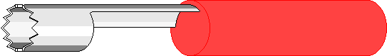 Apple Corer for making holes in foundation