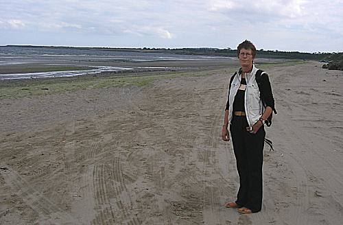 Anette Remez on Gormanston beach, Photo... Chris Slade 2006