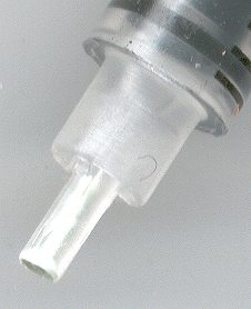 1 ml insulin syringe tip, after modification