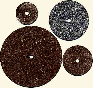 cutting discs of various diameters and grit rating