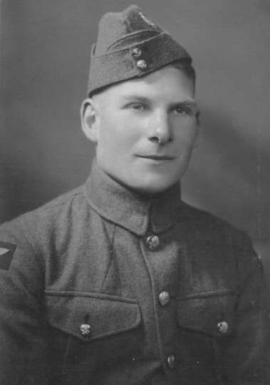 Albert Cushman in 1938 as a new recruit to the RAF