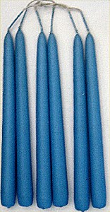 Six Dipped Candles (blue)