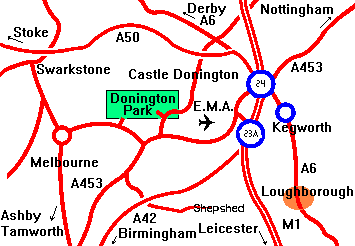 Donington Park Map