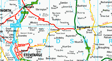 map for Cottered