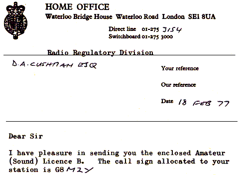 Licence extract