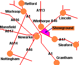 Newark Showground general map