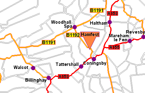 map for Dambusters Hamfest