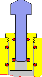 cross section of proposed sleeved plunger for big game rounds