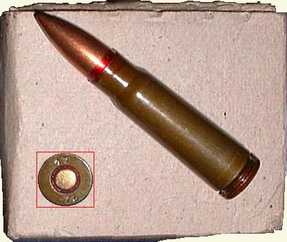 Simple packet of 20 rounds Russian 7.62 x 33 ammunition